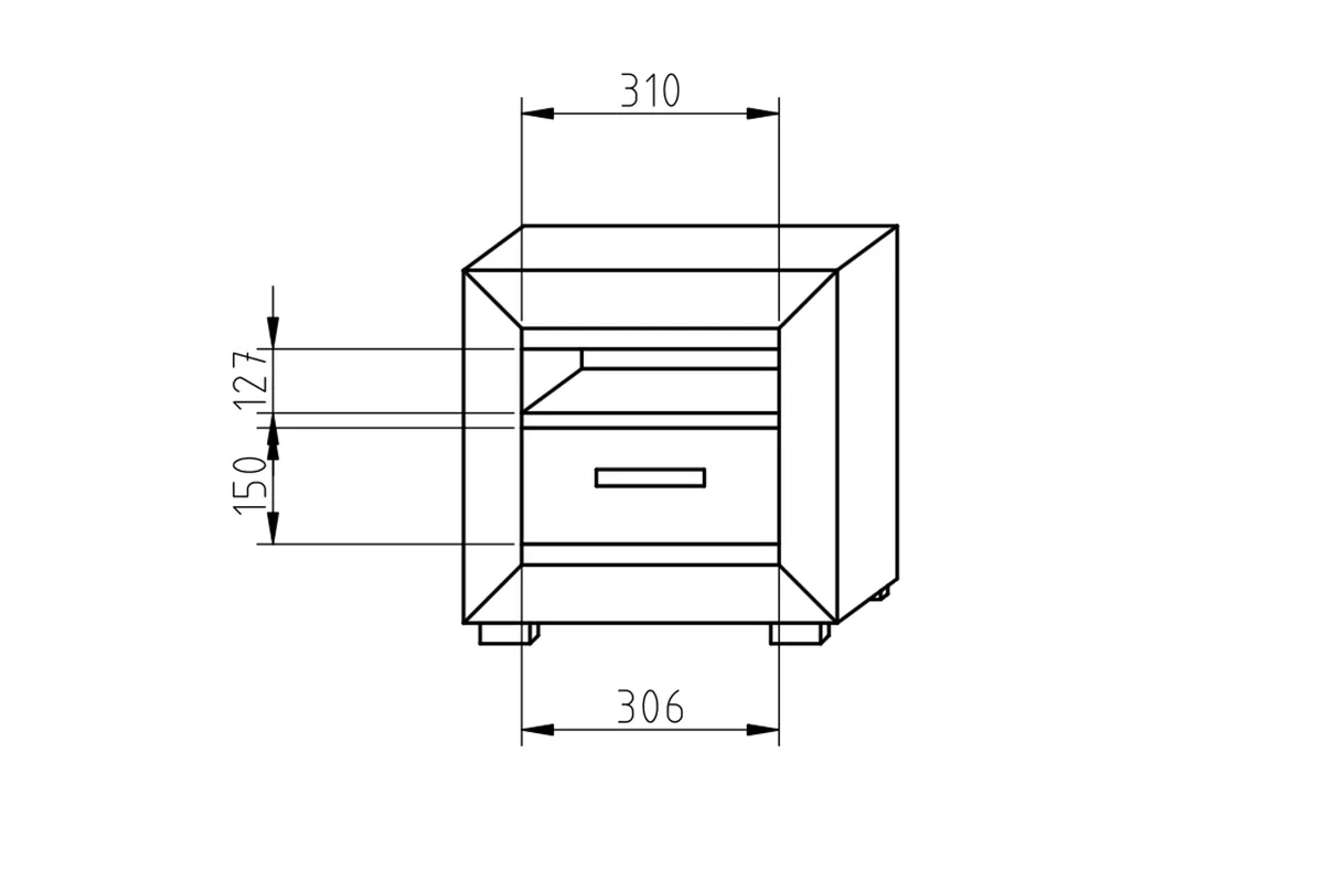 Szafka nocna Santori z szufladą 45 cm Szafka nocna Santori z szufladą 45 cm