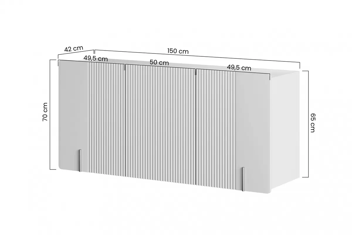 Komoda Malmi 150 cm wisząca - kaszmir / crema bianca / czarny Komoda Malmi 150 cm wisząca - kaszmir / crema bianca / czarny