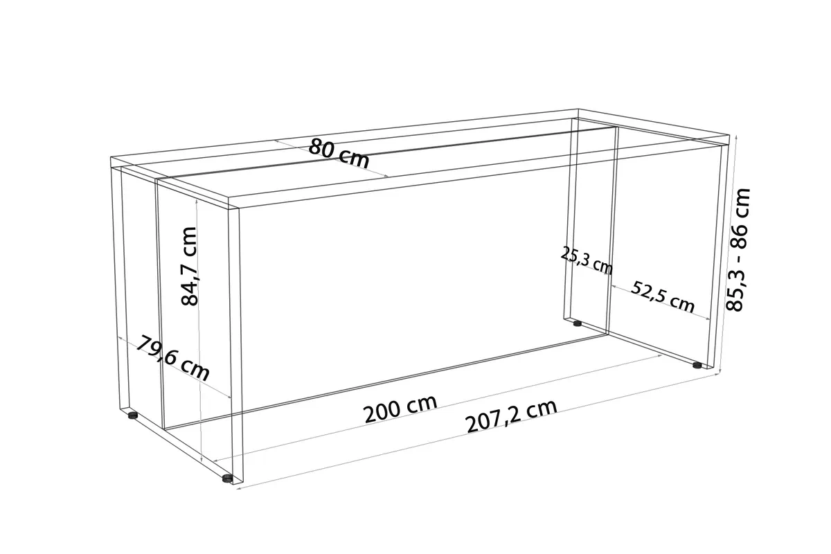 Wyspa Kuchenna KAMMONO 200cm - dąb estana / cappuccino Wyspa Kuchenna KAMMONO 200cm - dąb estana / cappuccino