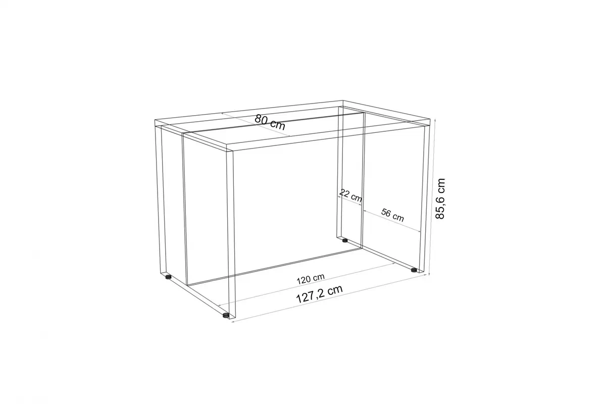 Wyspa kuchenna Stolkar 120 cm - dąb wotan / szary grafit Wyspa kuchenna Stolkar 120 cm - dąb wotan / szary grafit