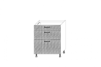 Szafka kuchenna dolna Kammono F11 DSS65/3 z trzema szufladami