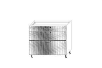 Szafka kuchenna dolna Kammono F11 DSS90/3 z trzema szufladami