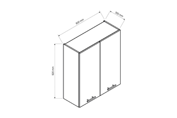 Adele W80/92 - szafka wisząca dwudrzwiowa
