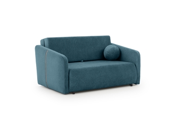 Sofa Zeldia 80 z funkcją spania - niebieski szenil hydrofobowy Spring 1117