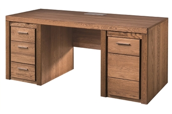 Drewniane biurko Velvet 37 z szufladami 177 cm - dąb rustical