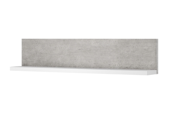 Wisząca półka Bota 01 - 150 cm - biały / beton colorado