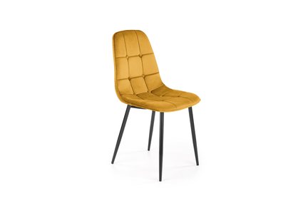 Krzesło tapicerowane K417 - musztardowy velvet
