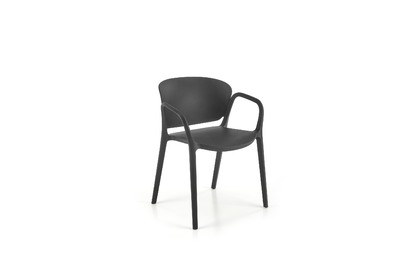Krzesło z tworzywa sztucznego K491 - czarny