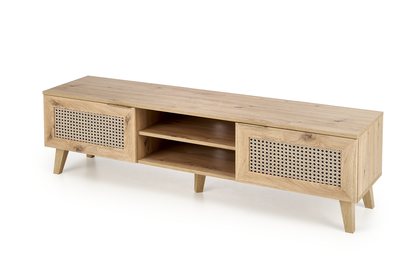 Szafka RTV Borneo RTV-1 - 150 cm - dąb artisan / czarny