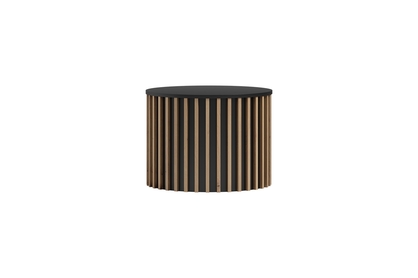 Stolik kawowy okrągły z lamelami Latte LE-STOLIK - artisan/czarny