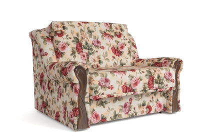Sofa rozkładana Amerykanka Gosia 83 - tkanina drukowana Coral WM 82/średni orzech