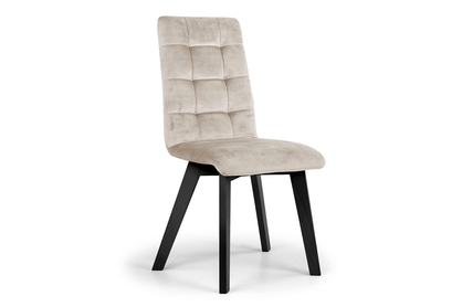 Krzesło tapicerowane Modern 4 na drewnianych nogach - beż Salvador 02 / czarne nogi