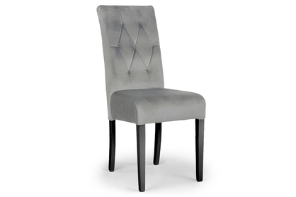 Krzesło tapicerowane Castello 5 - szary Salvador 17 / czarne nogi
