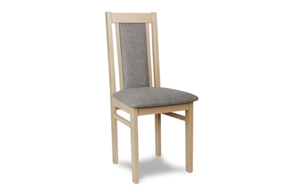 Krzesło drewniane tapicerowane Milano - szary Gemma 85 / buk