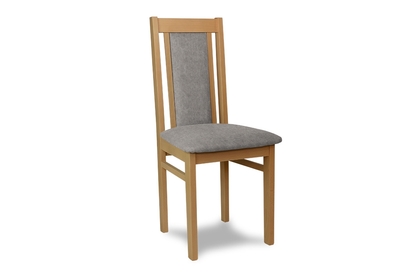 Krzesło drewniane tapicerowane Milano - szary Gemma 85 / dąb