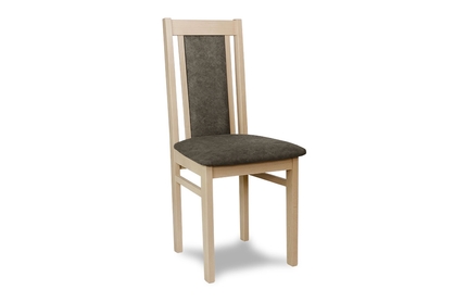 Krzesło drewniane tapicerowane Milano - ciemny brąz Zetta 294 / buk