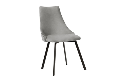 Krzesło tapicerowane Empoli Metal - szary Loft 19 / nogi czarne