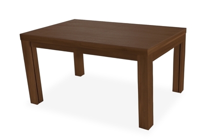 Stół w drewnianej okleinie rozkładany 200-400x100 cm Kalabria na drewnianych nogach - orzech