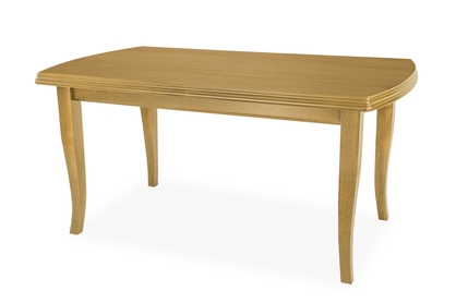 Stół rozkładany w drewnianej okleinie 140-180x80 cm Bergamo na drewnianych nogach