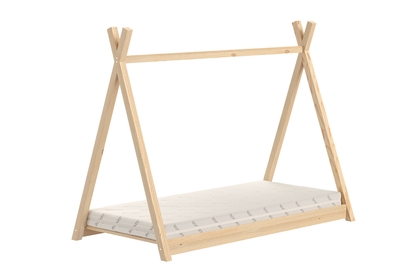 Łóżko dziecięce drewniane domek Tipi - 80x200 / sosna