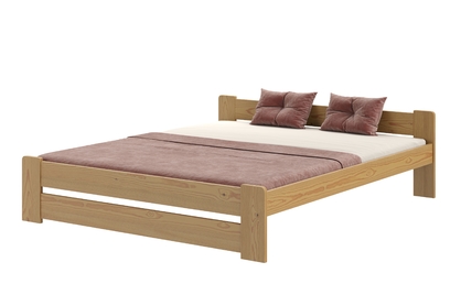 Łóżko sypialniane drewniane Simi E5 - 140x200, dąb