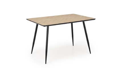 Stół Berto 120x80 cm - naturalny / czarne nogi