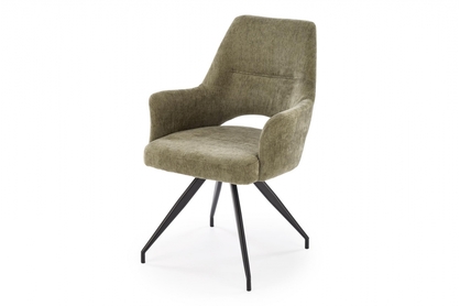 Krzesło tapicerowane K542 obrotowy - szenil oliwkowy Odin 77