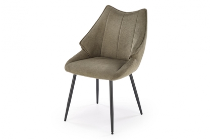 Krzesło tapicerowane K543 - plecionka oliwkowa Vardo 74
