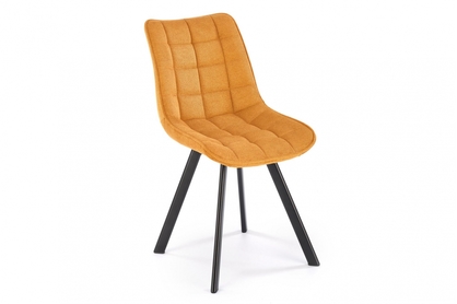 Krzesło tapicerowane K549 - plecionka musztardowa Vardo 66