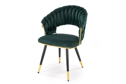 Krzesło tapicerowane K551 - welwet ciemny zielony Bluvel 78