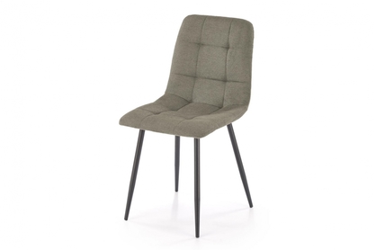 Krzesło tapicerowane K560 - oliwkowy / czarne nogi