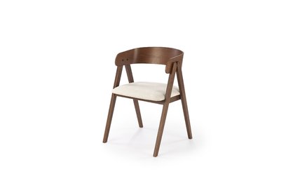Krzesło drewniane K562 - orzech / jasny beżowy