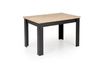 Stół rozkładany Bagio 120-160x80 cm - dąb artisan / czarny
