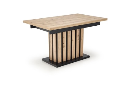 Stół rozkładany Lamello 160-210x90 cm - dąb artisan / czarny