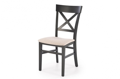 Krzesło drewniane Tutti 2 - czarny / beżowa plecionka Inari 22