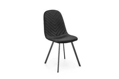 Krzesło tapicerowane K462 - czarny / czarne nogi