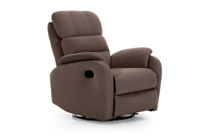 Fotel wypoczynkowy Amber z funkcją relaks - brązowy welwet Casablanca 2306
