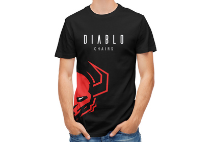 Koszulka Diablo Chairs: czarna, rozmiar XL