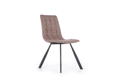 Krzesło tapicerowane K280 - brązowy / czarny