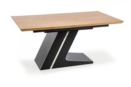 Rozkładany stół Fergus 160-220x90 cm - naturalny / czarny