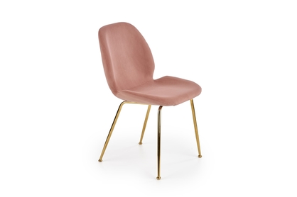 Krzesło K381 - różowy / złoty