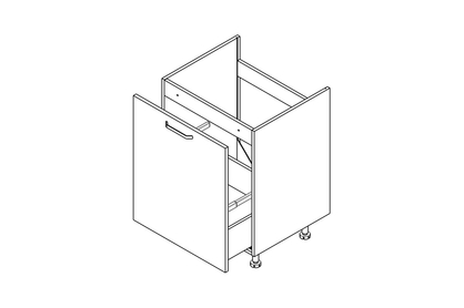 KAMMONO DZCSS60 - szafka pod zlew z szufladą Starmotion - P2 i K2 BLACK