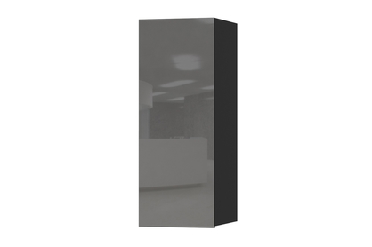 Szafka wisząca Helio 08 - 35 cm - czarny / szare szkło