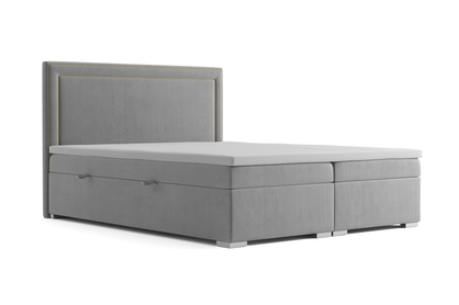 Łóżko kontynentalne z pojemnikami Adelino 140x200