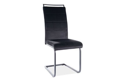 Krzesło tapicerowane H441 Velvet - zielony Bluvel 78 / czarne nogi
