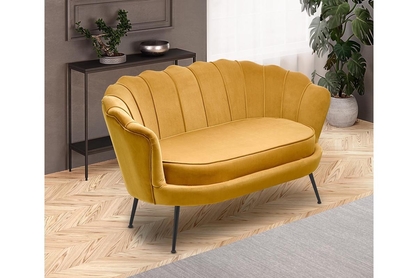 Sofa AMORINITO 2 XL - musztardowy / złoty
