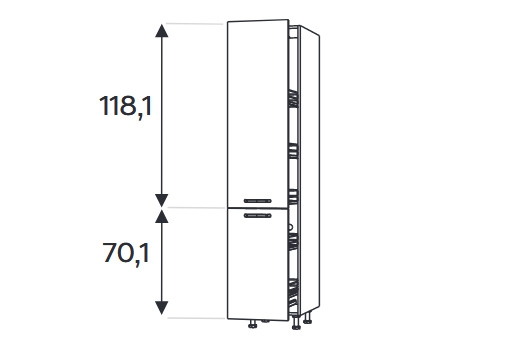 KAMMONO F11 SCMAX40/71 - słupek kuchenny z koszem CARGO Słupek kuchenny Kammono F11 SCMAX40/71 z koszem CARGO