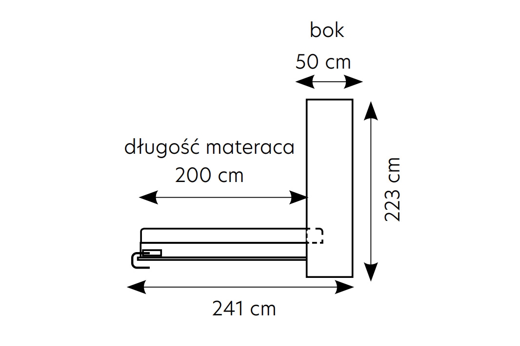 Półkotapczan pionowy Genius 120x200 - biały mat Półkotapczan pionowy Genius 120x200 - biały mat