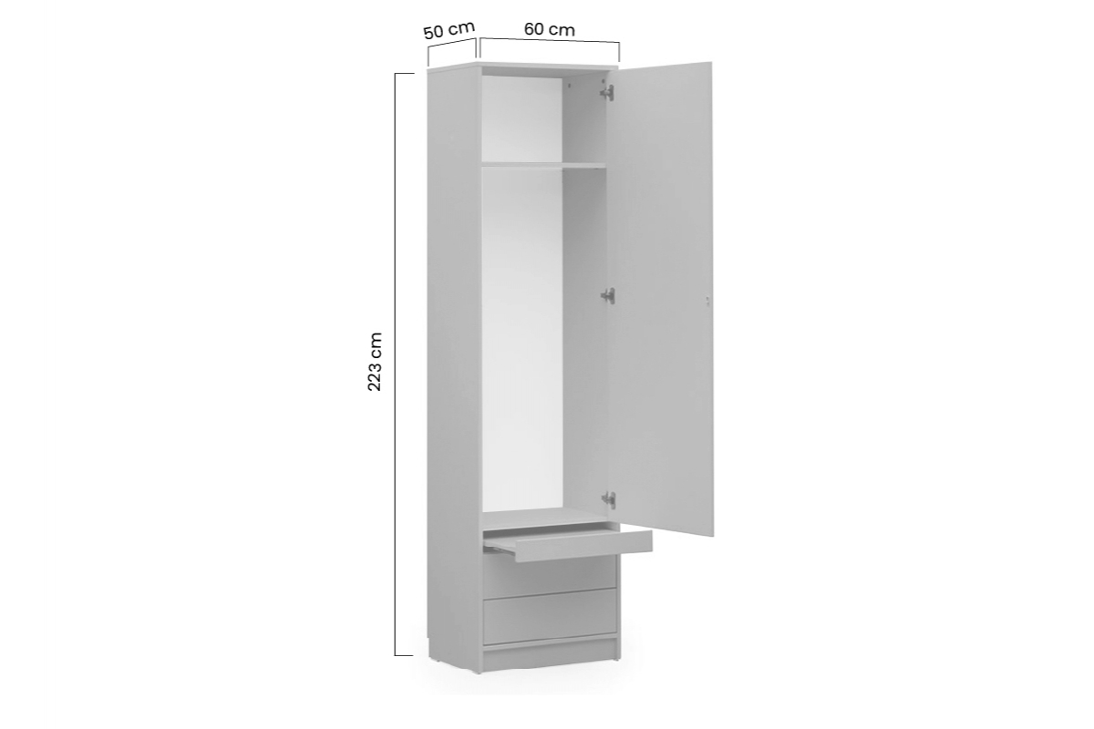 Szafa S - 60 cm do półkotapczanów Genius - dąb olejowany Szafa S - 60 cm do półkotapczanów Genius - dąb olejowany