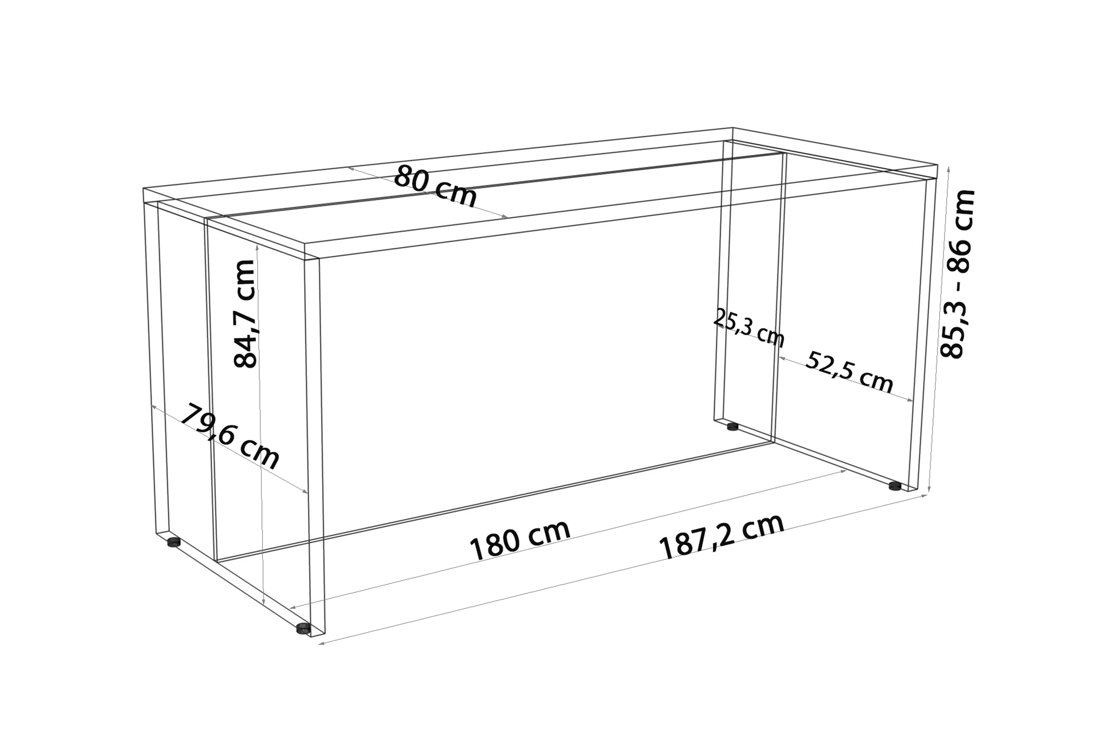 Wyspa Kuchenna KAMMONO 180cm - dąb nebraska / biały połysk Wyspa Kuchenna KAMMONO 180cm - dąb nebraska / biały połysk